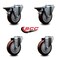 Service Caster 4'' Maroon Poly Wheel Swivel Bolt Hole Caster Set with 2 Posi Lock Brakes, 4PK SCC-BH20S414-PPUB-MRN-PLB-2-S-2 - alternate 6